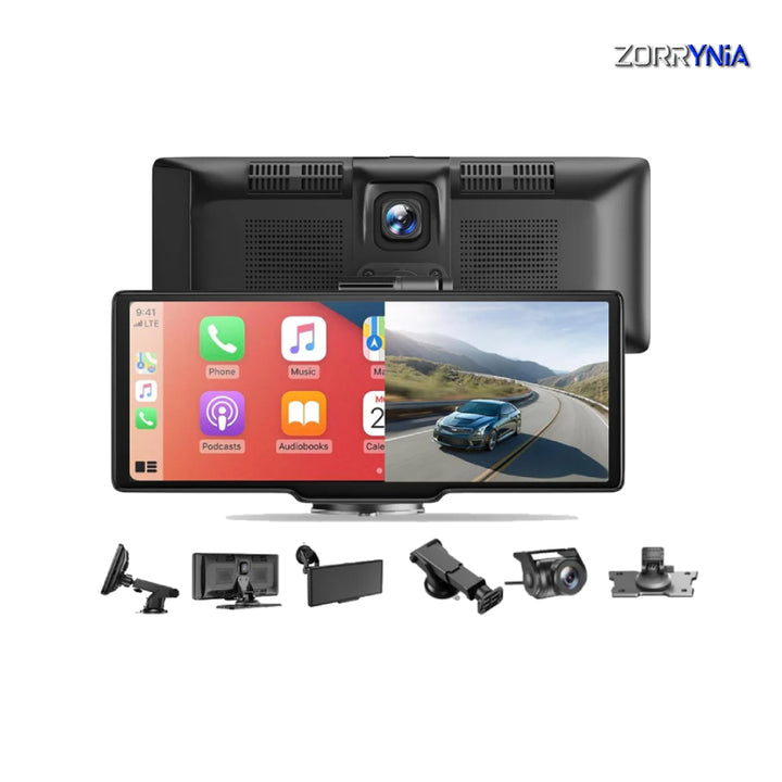 4K Dash Cam Wireless Carplay Android Auto Car